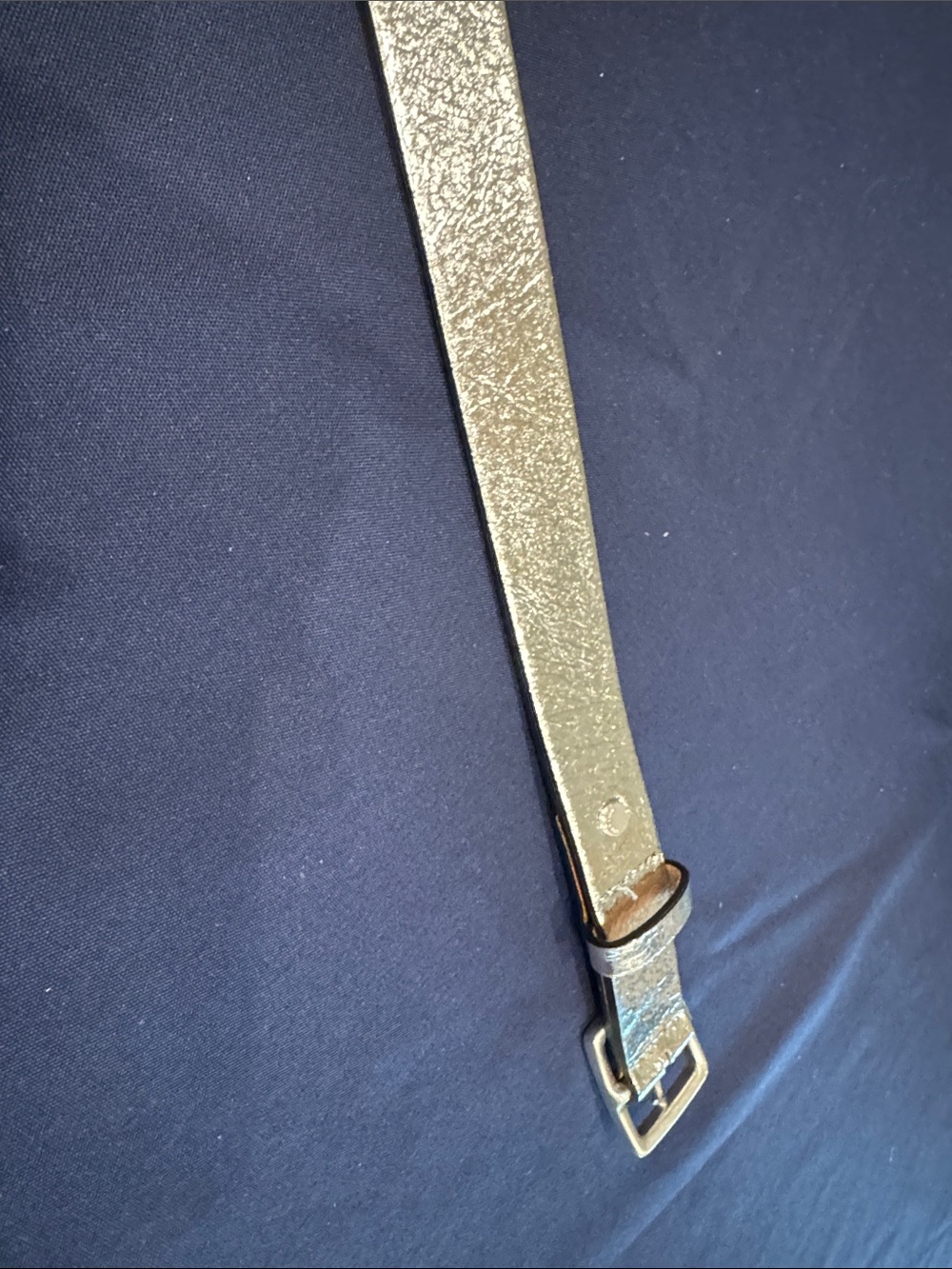 Rag and Bone silver Metallic Leather Belt